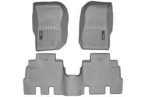 WeatherTech Front and Rear Floor Liner Grey Package - JK 4dr