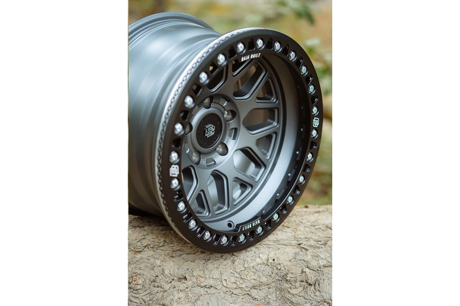 Baja Built Lite Brite OUTLAW Cast Beadlock Wheel, 17x9 5x5 -38mm - Satin Graphite - JT/JL/JK
