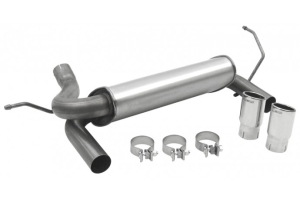 DynoMax Dual 2.5in Axle-Back Exhaust System - JK
