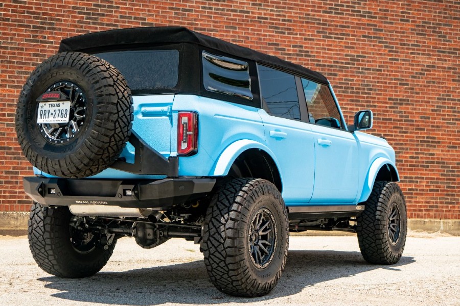 Road Armor Stealth Full Width Rear Bumper, Texture Black Powder Coat - Bronco 2021+