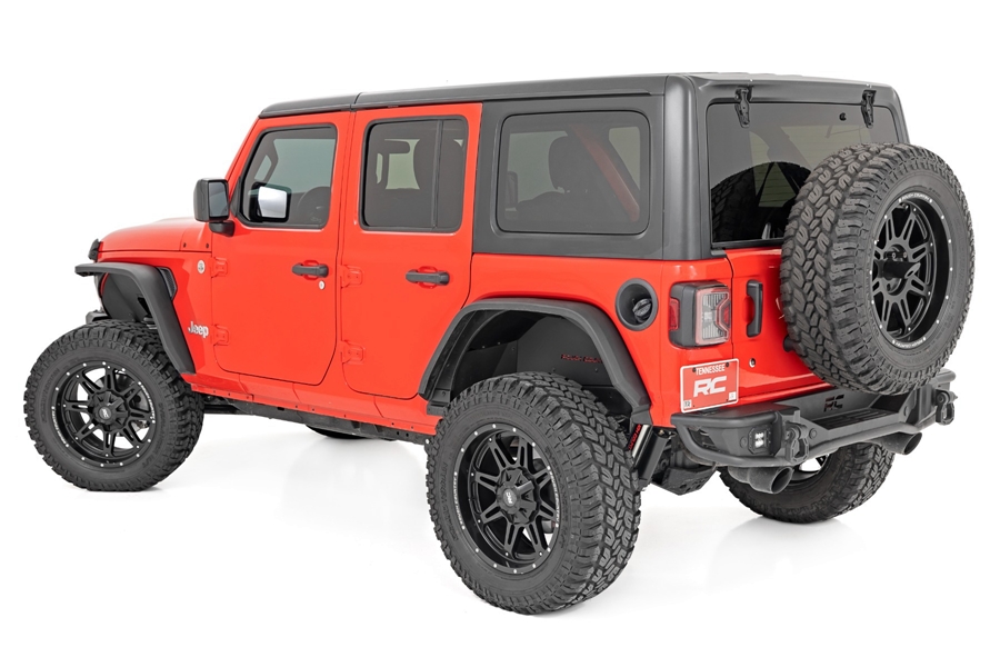 Rough Country High Clearance LED Flat Fender Flare Kit    - JL 