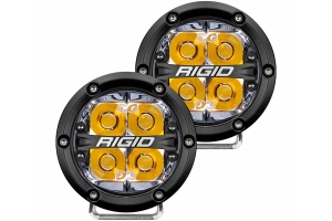Rigid Industries 360 SERIES 4in LED OFF-ROAD Lights - Spot w/Amber Backlight