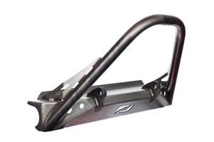 Motobilt Stubby Front Bumper w/ Stinger - Bare Steel  - TJ/YJ