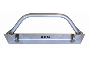 VKS Fab Shorty V2 Front Bumper w/ Winch Hoop - Bare - JK