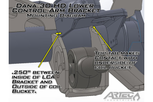 Artec Industries Dana 30 Lower Control Arm Brackets Front - LJ/TJ/XJ/ZJ