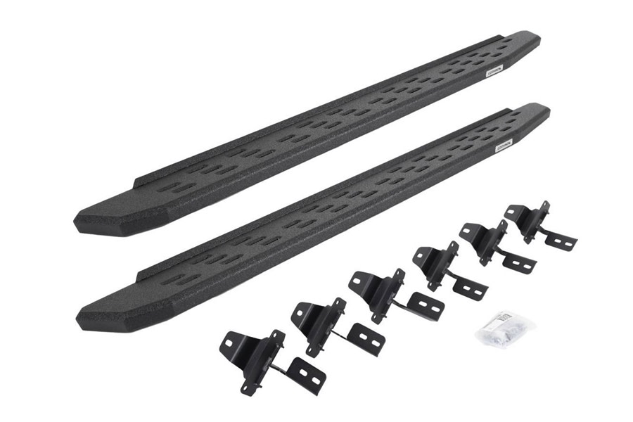 Jeep JL 4Dr Go Rhino RB30 Running Boards w Mounting Bracket Kit Jeep