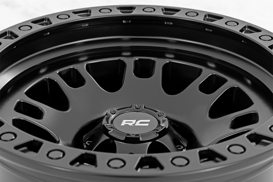 Rough Country 82 Series Wheel, 18x9 8x6.5 -12mm - Semi Gloss Black