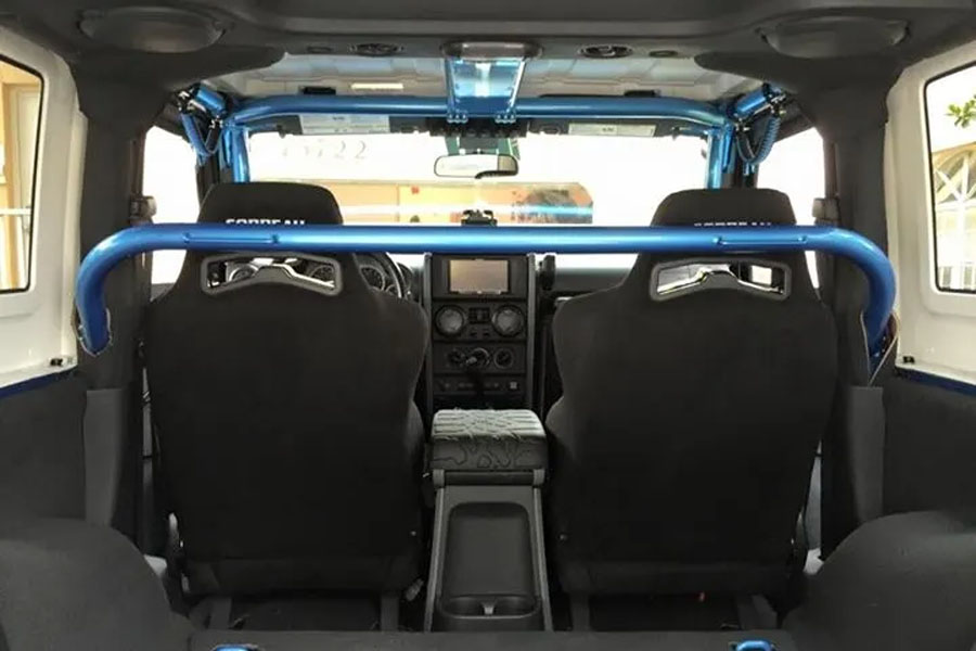Rock Hard 4x4 Front Seat Straight Harness Bar - Bare - JK 2DR