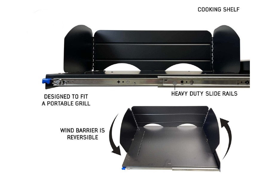 Overland Vehicle Systems Camp Cargo Box Kitchen w/Slide Out Sink Cooking Shelf and Work Station