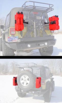 LOD Horizontal Rotopax 2/3 Gallon Container Mount Bare Steel - JK