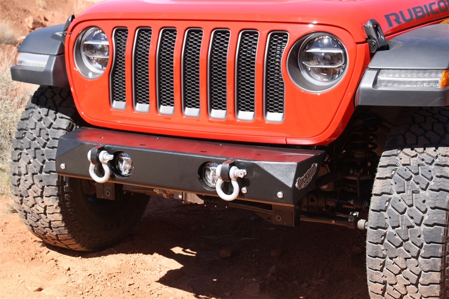 Rock Hard 4x4 Aluminum Freedom Series Grille-Width Stubby Front Bumper - JT/JL 