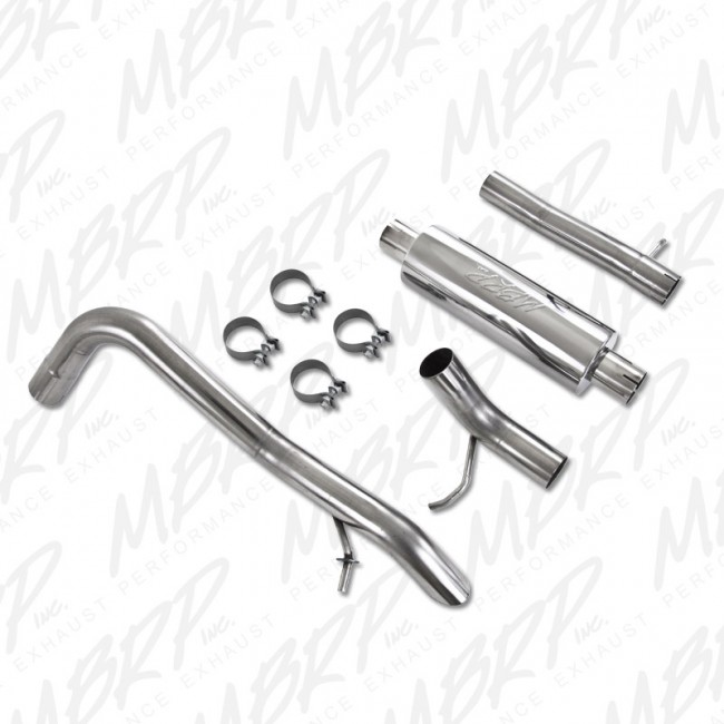 MBRP XP Series Off Road Cat Back Exhaust System T-409, Stainless Steel - JK 2DR