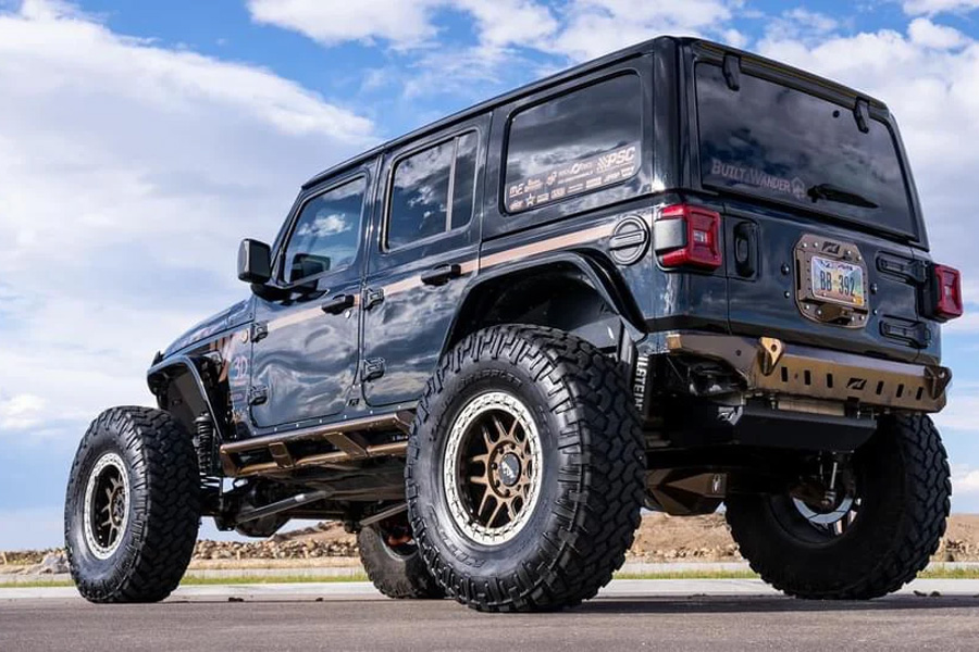 Motobilt Aluminum Fender Flares, Rear - Bare - JL
