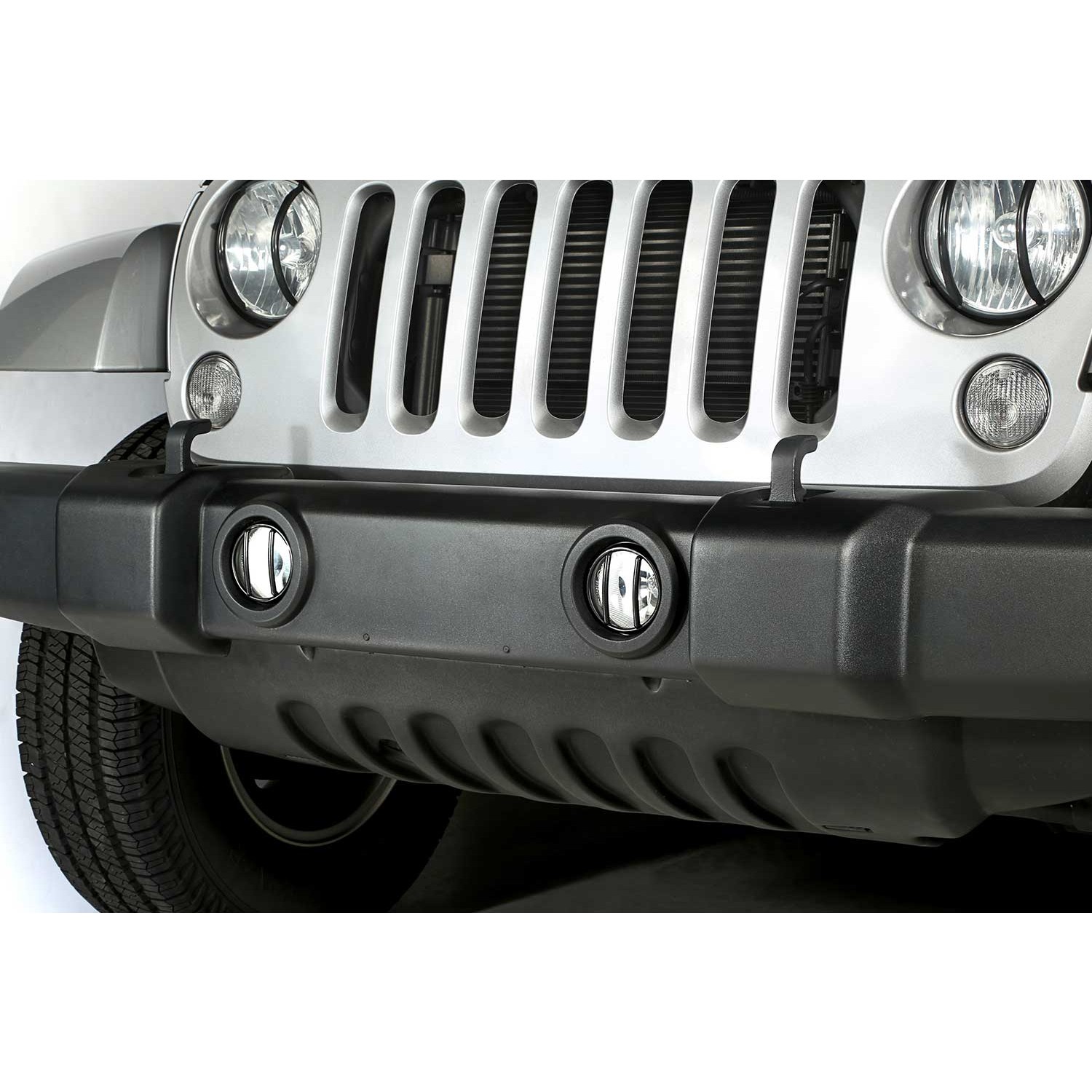 Rugged Ridge Fog Light Euro Guards Black  - JK