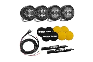 Rigid Industries A-Pillar Light Kit with Set of 360 Spot and 360 Drive Lights - Bronco 2021+