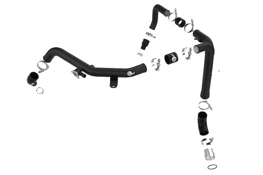 BladeRunner 2.25 to 2.5 Aluminum Hot Charge Pipe - Black - Bronco 2021+ 2.7L