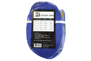 Bulldog Winch Recovery Strap - 3in x 30ft - 10000lb WLL