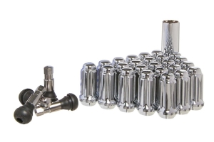 West Coast 5 Lug 14x1.5 Spline Closed Lug Nuts, Chrome 24 pieces - JT/JL