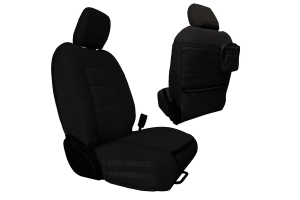 Bartact Tactical Series Front Seat Covers - Black/Black - JT