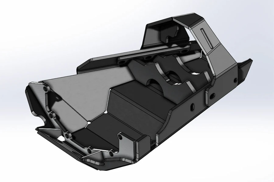 Next Venture Motorsports Front Diff Skid M210 - Black Powder Coat - JL/JT