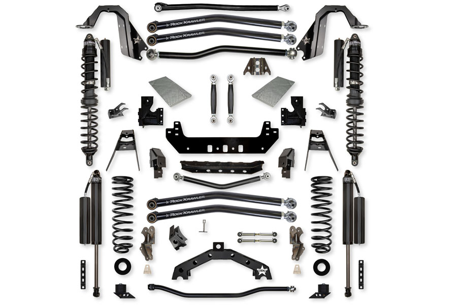 Rock Krawler 4.5in X-Factor X2 Coilover 'No Limits' Long-Arm Lift Kit - Comp System Stage 1 ( Part Number: JL45X2NL-4CS)