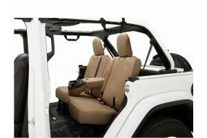 Bestop Rear Seat Cover w/ Fold Down Arm Rest, Tan - JL 4Dr