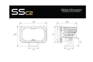 Diode Dynamics SSC2 2in Pro Standard Fog Light ABL, Pair