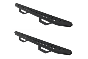 Go Rhino RB20 Running Boards w/ Drop Steps - Bedliner Coating - JK 2Dr