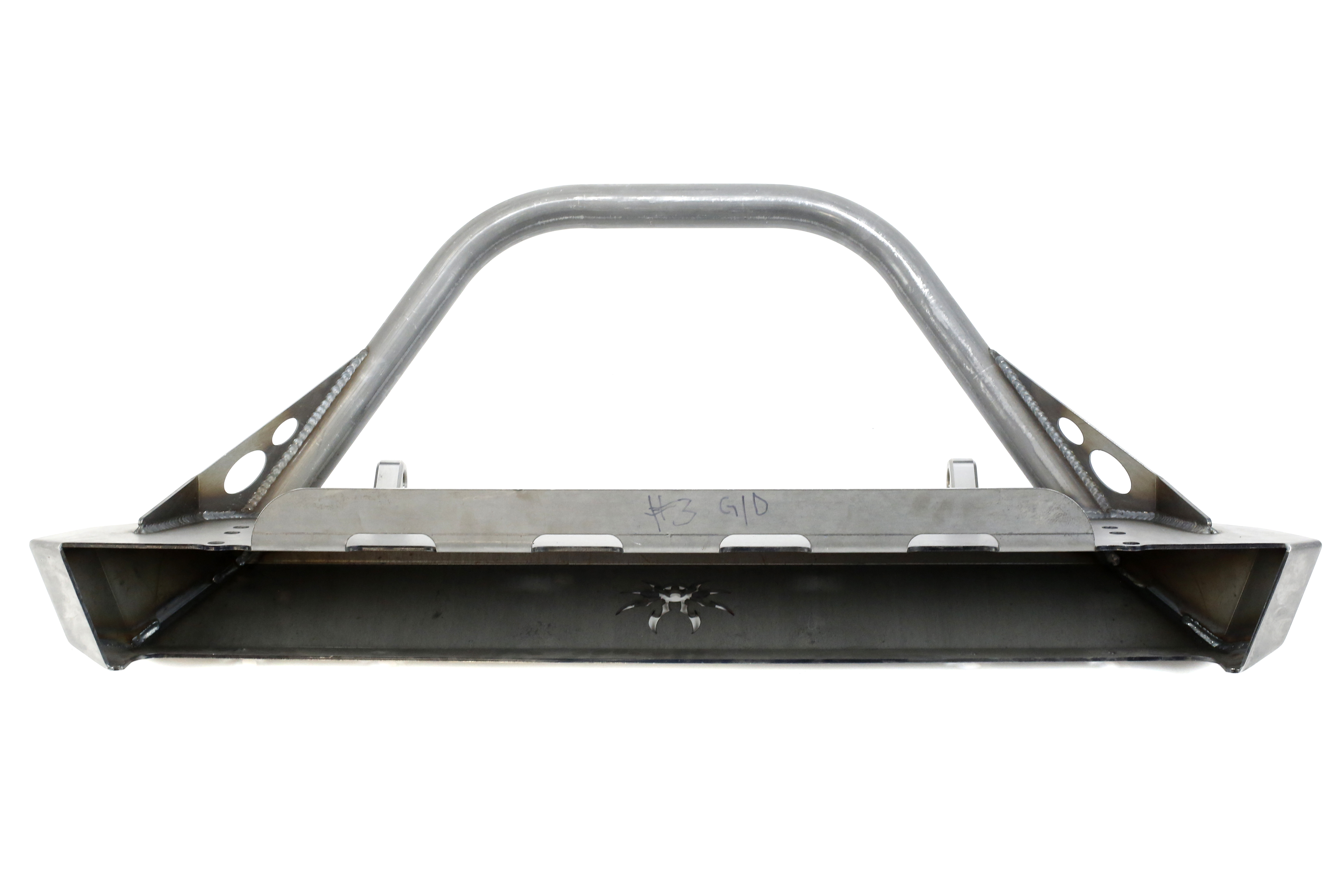 Poison Spyder RockBrawler Front Bumper w/Brawler Bar and Shackle Tabs Bare - LJ/TJ