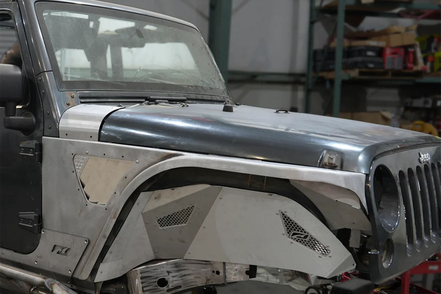 Motobilt Cowl Armor - Bare - JK
