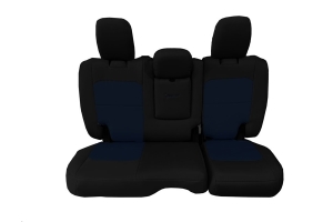 Bartact Tactical Rear Seat Cover w/Fold Down Armrest Black/Navy - JL 4dr