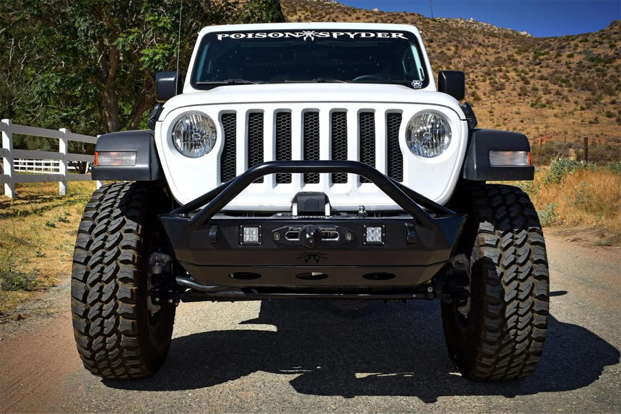 Poison Spyder Bruiser Front Skid - Black - JL/JT