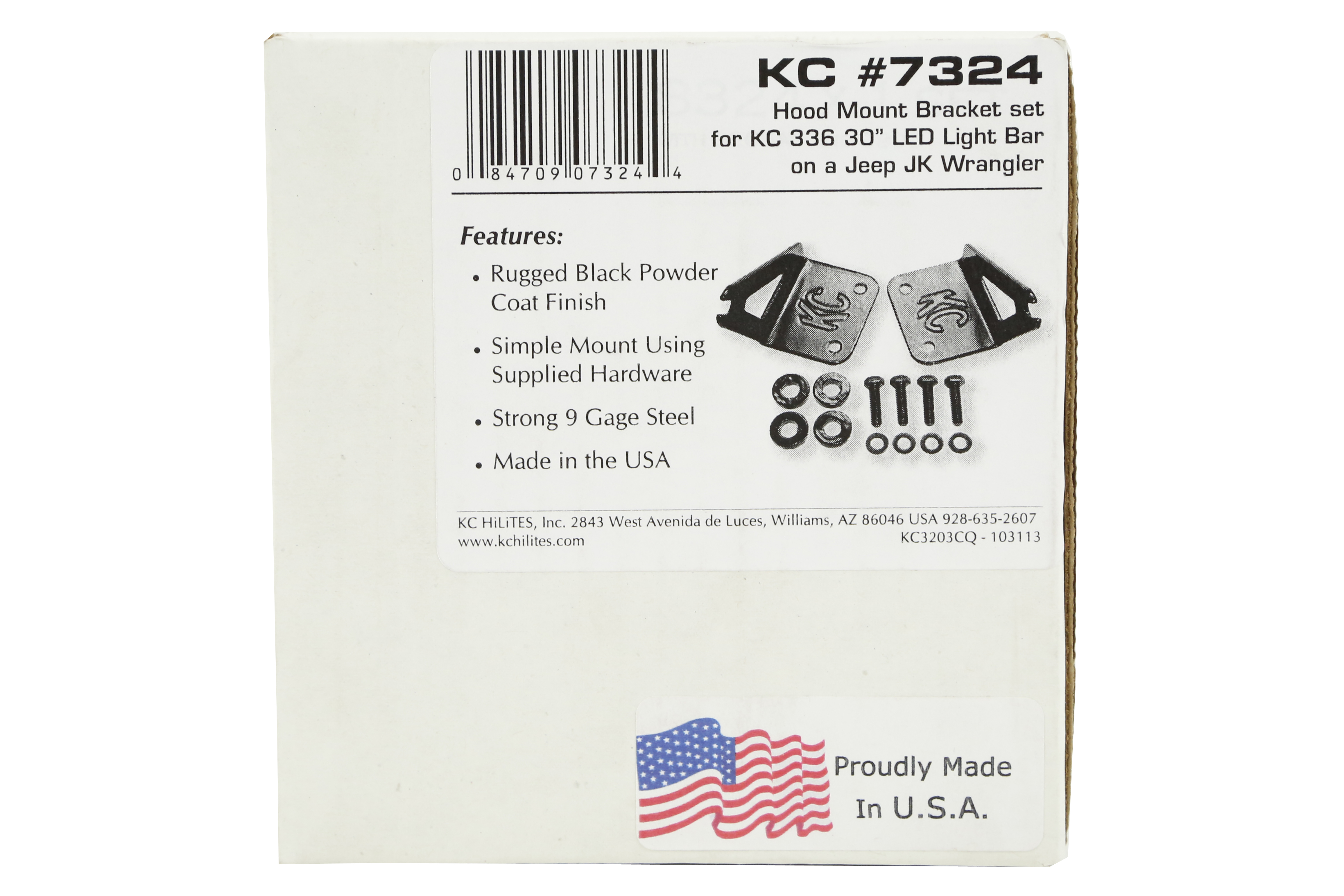 KC Hilites Hood Mount Bracket  - JK