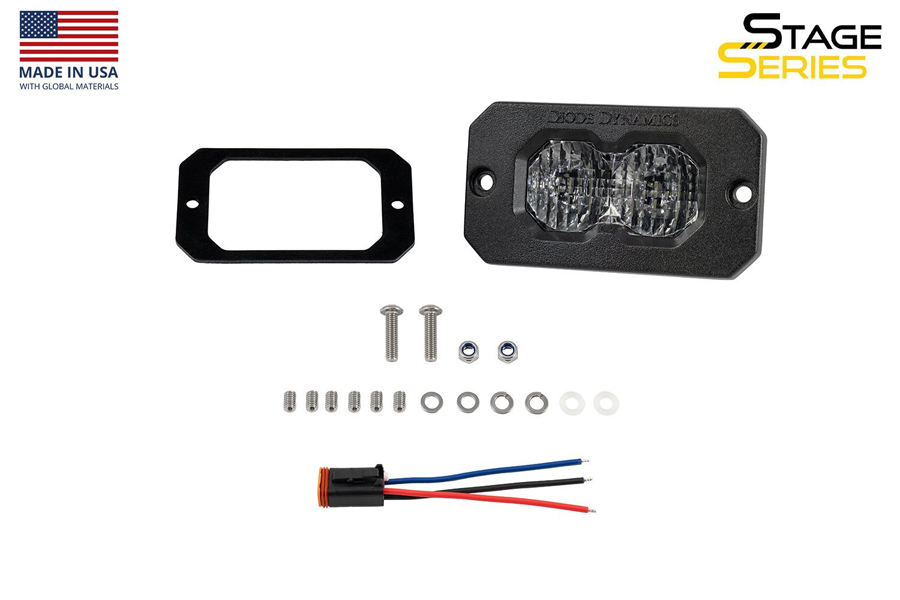Diode Dynamics SSC2 Pro Flush Mount LED Pod, RBL White - Combo 