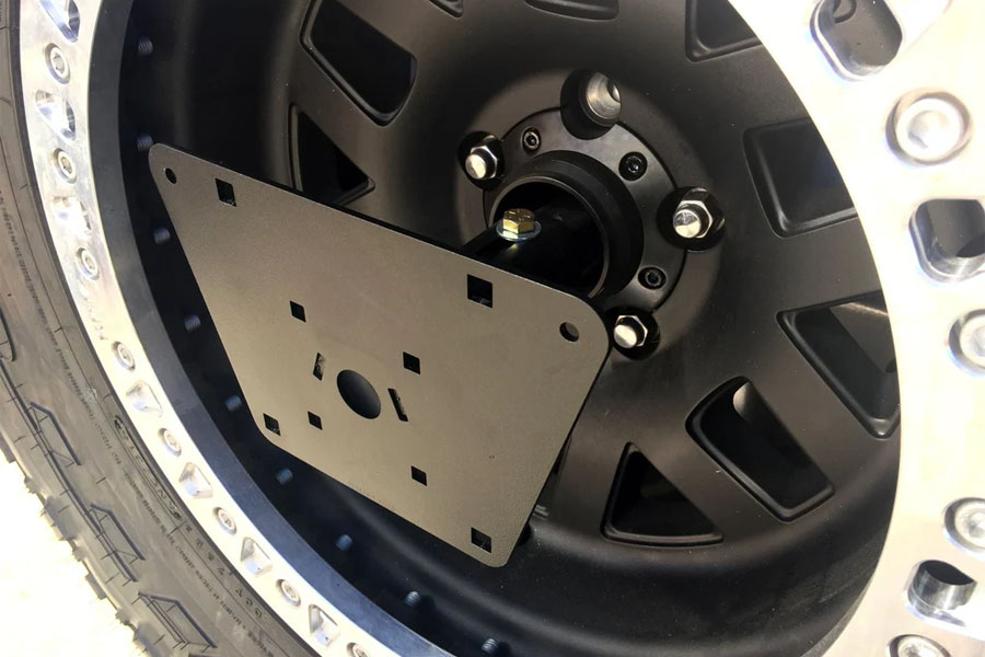 EVO Manufacturing License Plate Relocate/Rotopax Can Mount - JK