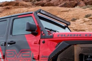 DV8 Offroad Over-Windshield Light Bar Bracket, Black - JT/JL