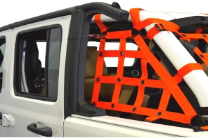 Dirty Dog 4x4 2pc Cargo side only Netting Kit, Orange - JL 4Dr