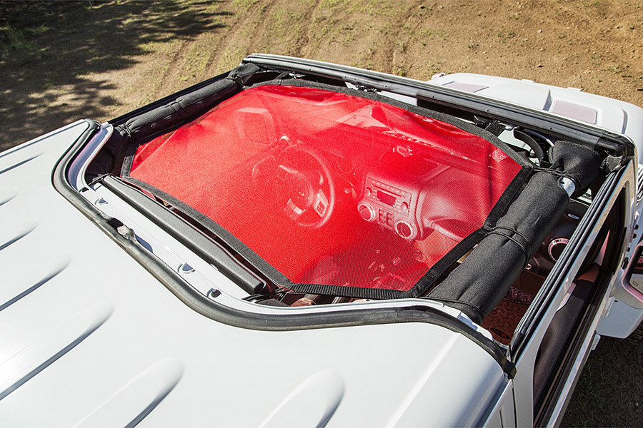 Rugged Ridge Hardtop Sun Shade, Red - JK