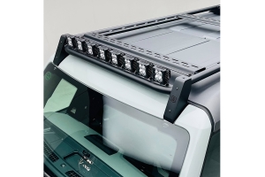 ZROADZ Roof Rack Kit - 8 3in LED Pod Lights 6 White 2 Amber, Wiring Harness - Bronco 2021+ 2Dr
