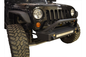 Ace Engineering Pro Series Front Bumper w/Bull Bar and Double Row Lifetime LED Combo - JK