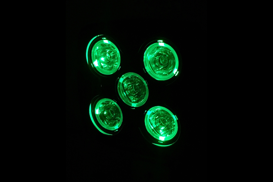 Quake LED 4.5in RGB Accent Megaton Series Work Spot Light, 50watt - Quad Lock/Interlock Compatible 