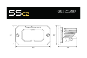 Diode Dynamics SS2 Pro Flush Mount LED Fog,  ABL-Pair