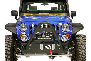 OR-Fab Front Stinger Bumper Offset Winch Mount Wrinkle Black
