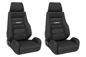 Corbeau GTS II Black Cloth Seat Pair