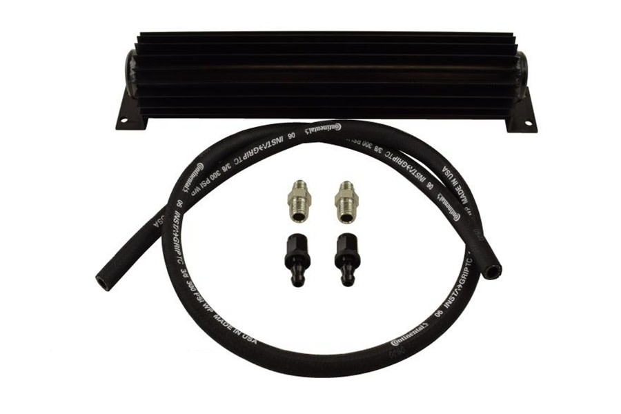 PSC 16in Single Pass Heat Sink Fluid Cooler Kit w/ 6AN Fittings - Black 