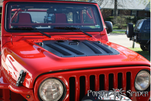 Poison Spyder Hood Louver Black - TJ