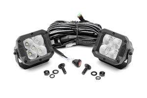 Rough Country 2in X5 Series Square Lights