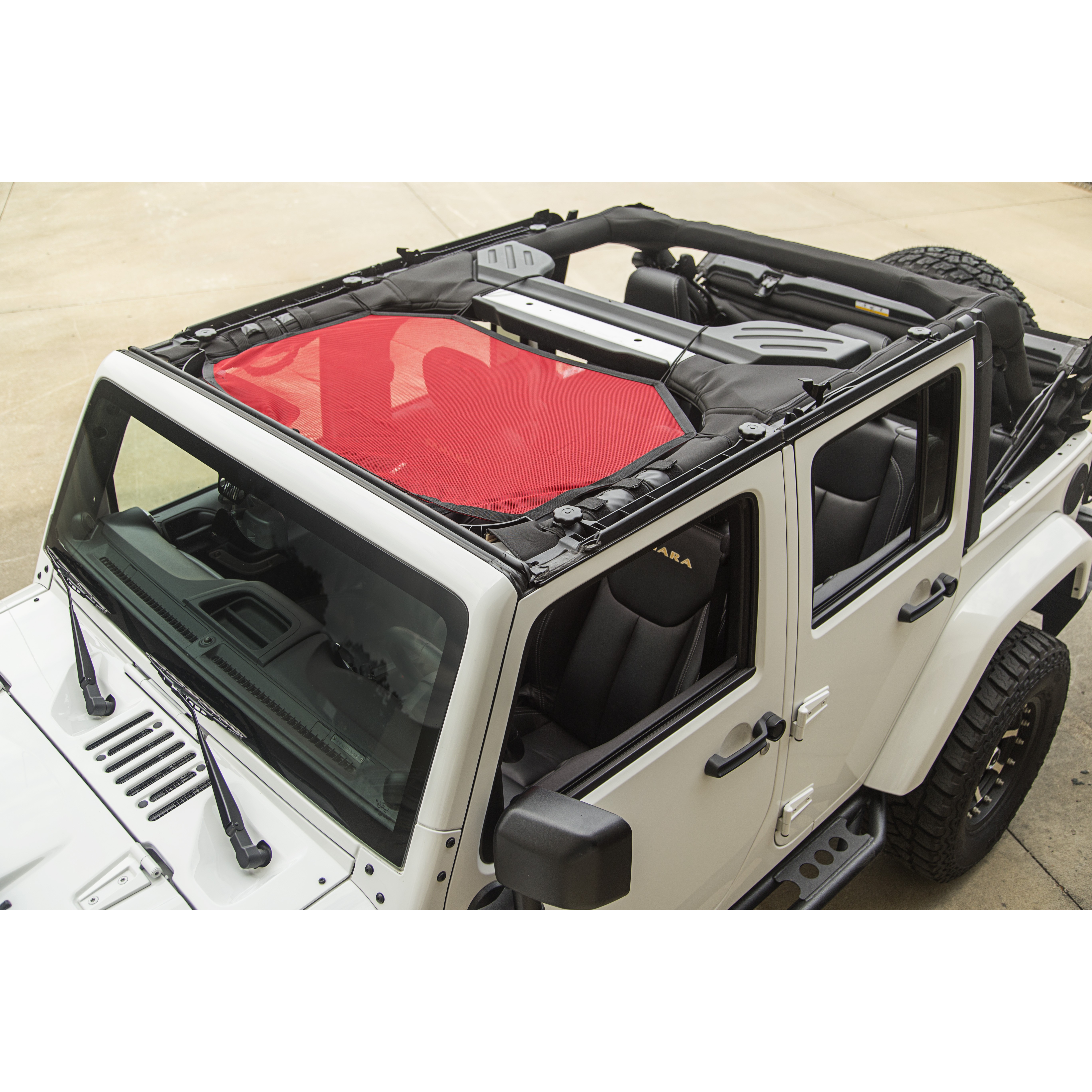 Rugged Ridge Eclipse Sun Shade, Front, Red - JK