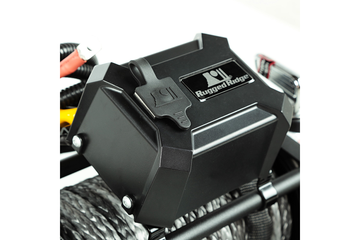 Rugged Ridge Winch, 9500 LBS, Synthetic Rope, Waterproof