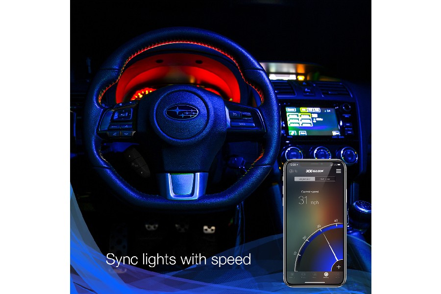 XK Glow RGB Festoon LED Panel XKchrome Bluetooth App Controlled Dome Light Bulb Kit 